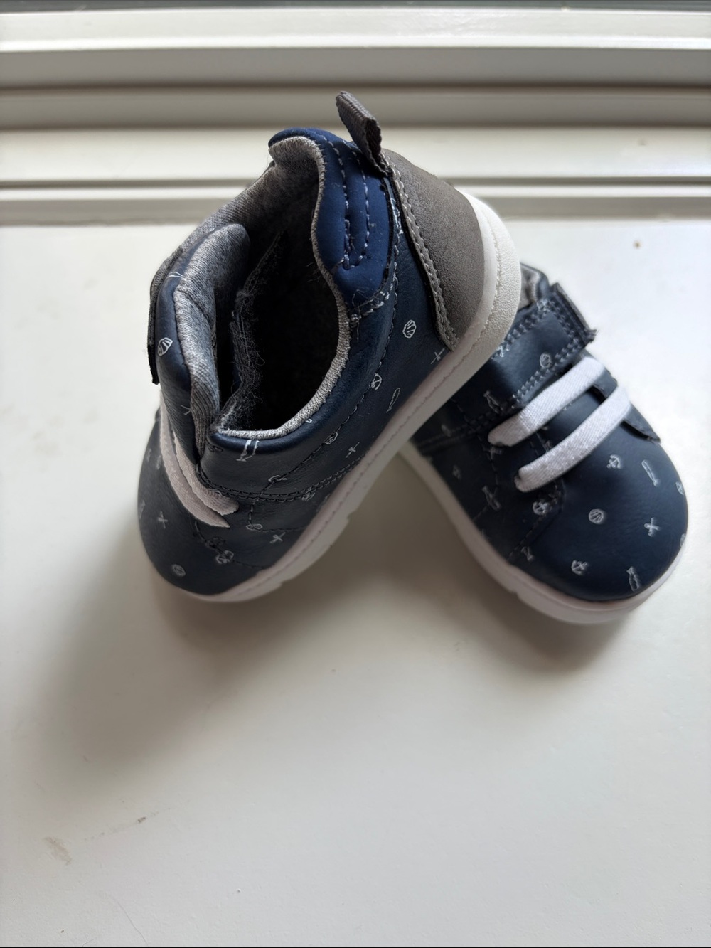 Carter's Navy and Gray Baby Walker Sneakers